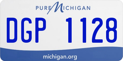 MI license plate DGP1128
