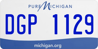 MI license plate DGP1129