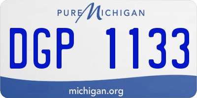MI license plate DGP1133