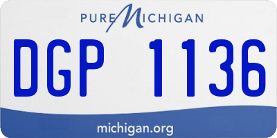MI license plate DGP1136