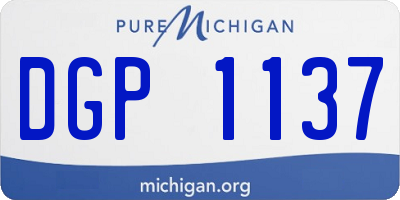 MI license plate DGP1137