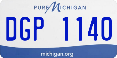 MI license plate DGP1140