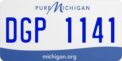 MI license plate DGP1141