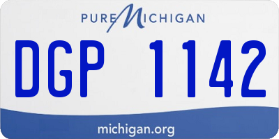 MI license plate DGP1142