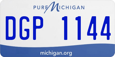 MI license plate DGP1144