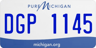 MI license plate DGP1145
