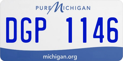 MI license plate DGP1146