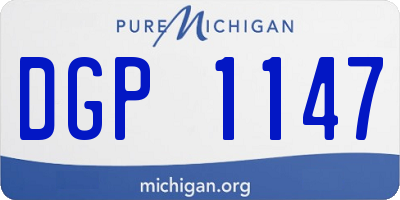 MI license plate DGP1147