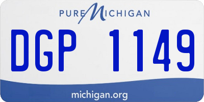 MI license plate DGP1149
