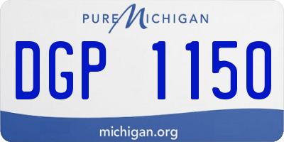 MI license plate DGP1150