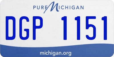 MI license plate DGP1151