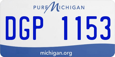 MI license plate DGP1153