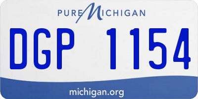 MI license plate DGP1154