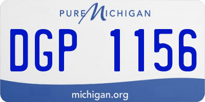 MI license plate DGP1156