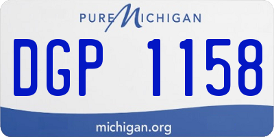 MI license plate DGP1158