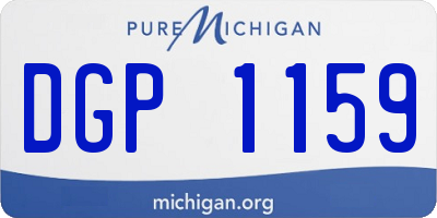 MI license plate DGP1159