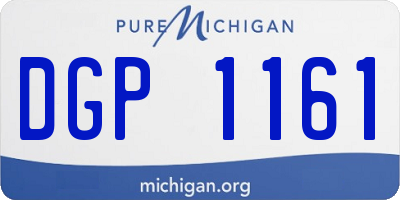 MI license plate DGP1161