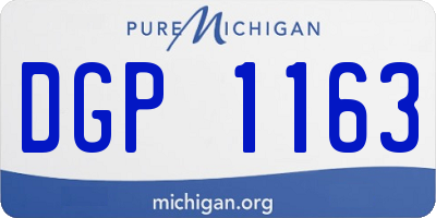 MI license plate DGP1163