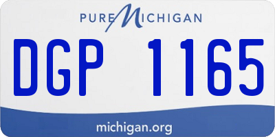 MI license plate DGP1165