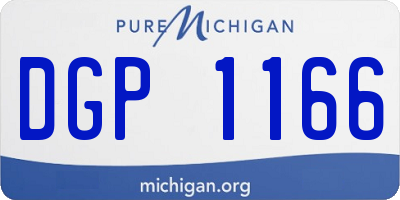 MI license plate DGP1166