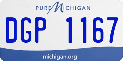 MI license plate DGP1167