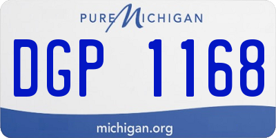 MI license plate DGP1168