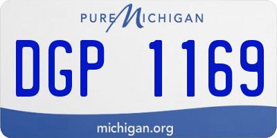 MI license plate DGP1169