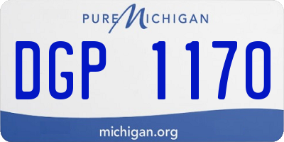 MI license plate DGP1170