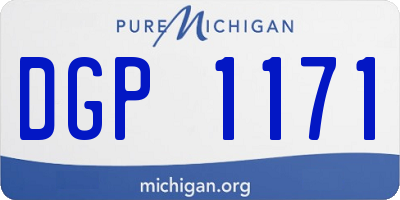 MI license plate DGP1171