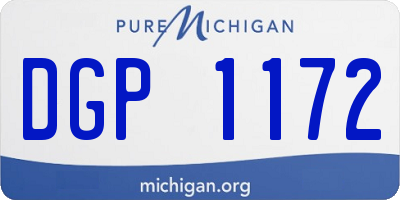 MI license plate DGP1172