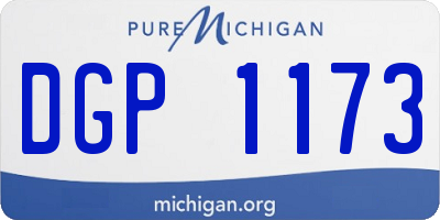 MI license plate DGP1173
