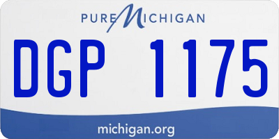 MI license plate DGP1175
