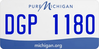 MI license plate DGP1180