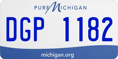 MI license plate DGP1182