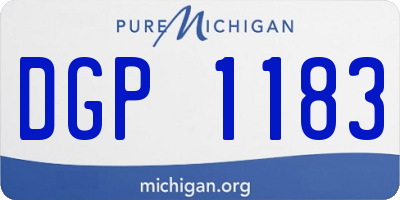 MI license plate DGP1183
