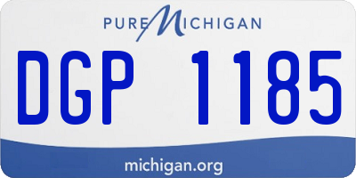 MI license plate DGP1185
