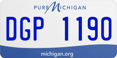 MI license plate DGP1190