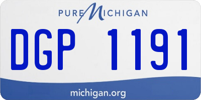MI license plate DGP1191