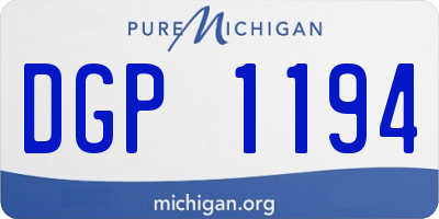 MI license plate DGP1194