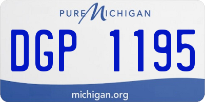 MI license plate DGP1195