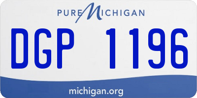 MI license plate DGP1196