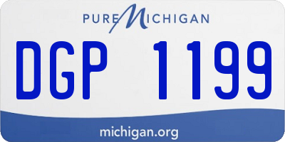 MI license plate DGP1199