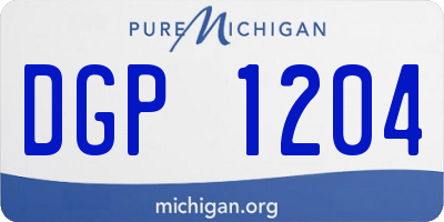 MI license plate DGP1204