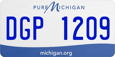 MI license plate DGP1209