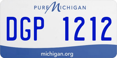 MI license plate DGP1212