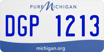 MI license plate DGP1213