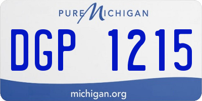 MI license plate DGP1215