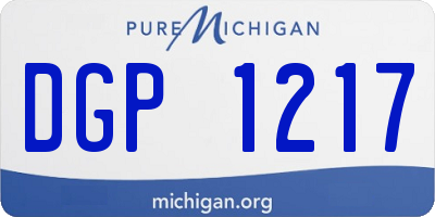 MI license plate DGP1217