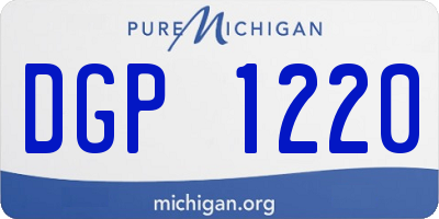 MI license plate DGP1220