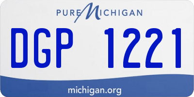 MI license plate DGP1221